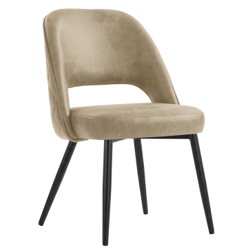 Eliana | Hotel Stuhl | Beige | Leder