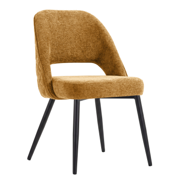 Eliana | Hotel Stuhl | Honig Braun | Stoff/Textil