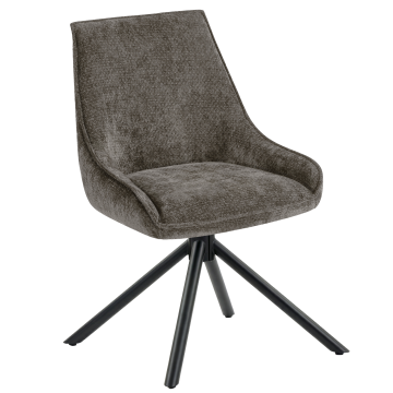 Kalina | Hotellstol | Grå | Stoff/Tekstil | Svingbar base