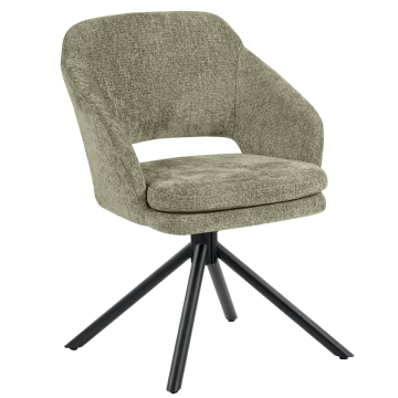 Kiara | Hotel Stuhl | Grün | Stoff/Textil | Drehfuß