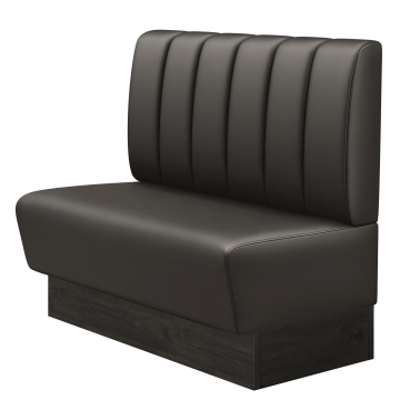 Denver | Gastrobank | B:H 100 x 103 cm | Braun | Gestreift | Leder
