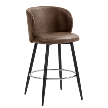AVA | Hotel Barhocker | Braun | Leder