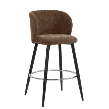 AVA | Hotel Barhocker | Braun | Stoff/Textil