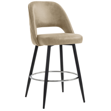 ELIANA | Hotel Barhocker | Beige | Leder