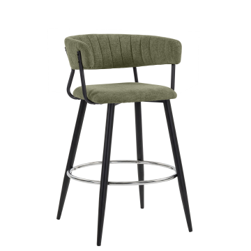 ELIN | Hotel Barhocker | Grün | Stoff/Textil