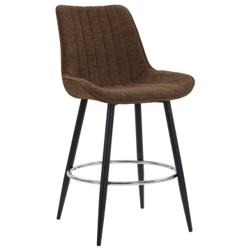 EMILY | Hotel Barhocker | Stoff/Textil | Braun