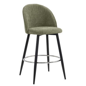 HAILEY | Hotel Barhocker | Grün | Stoff/Textil