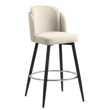 HANNAH | Hotel Barhocker | Beige | Teddystoff