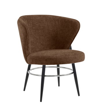 ISABELLA | Hotel Barhocker | Braun | Stoff/Textil