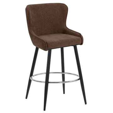 JULIUS | Hotel Barhocker | Textil/Stoff | Braun | Drehfunktion