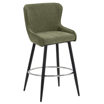 JULIUS | Hotel Barhocker | Textil/Stoff | Grün | Drehfunktion