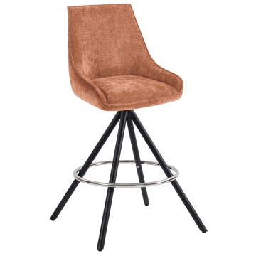 KALINA | Hotel Barhocker | Orange | Stoff/Textil | Drehfuß