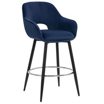 KATARINA | Hotel Barhocker | Samt | Blau