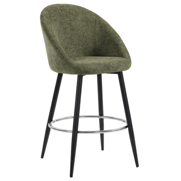 LAUREN | Hotel Barhocker | Grün | Stoff/Textil