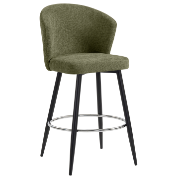 LYNN | Hotel Barhocker | Grün | Stoff/Textil