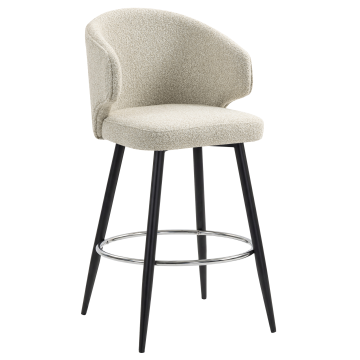 MARIE | Hotel Barhocker | Beige | Teddystoff