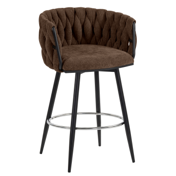MARIS | Hotel Barhocker | Textil/Stoff | Braun | Drehfunktion