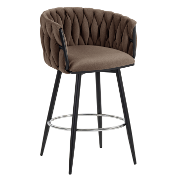 MARIS | Hotel Barhocker | Samt | Braun | Drehfunktion