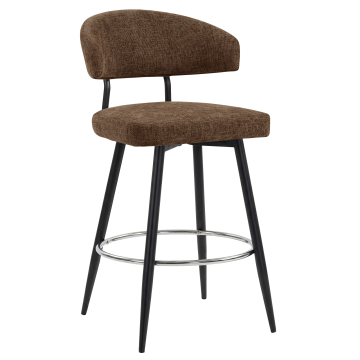 SARA | Hotel Barhocker | Braun | Stoff/Textil