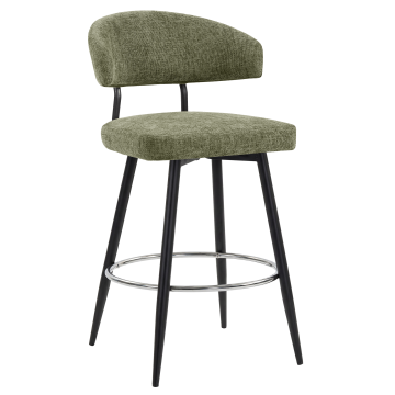 SARA | Hotel Barhocker | Grün | Stoff/Textil