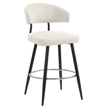 SARA | Hotel Barhocker | Creme | Teddystoff