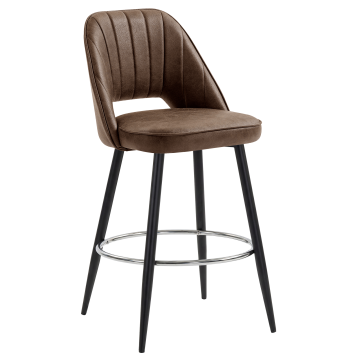 SOPHIE | Hotel Barhocker | Braun | Leder
