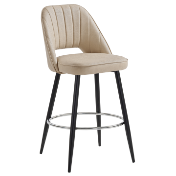 SOPHIE | Hotel Barhocker | Beige | Leder