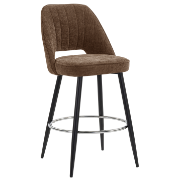 SOPHIE | Hotel Barhocker | Braun | Stoff/Textil