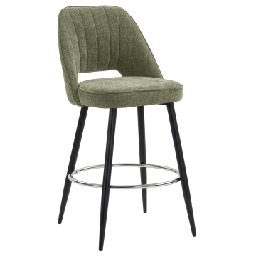 SOPHIE | Sgabello da bar per hotel | Verde | Tessuto / Textil