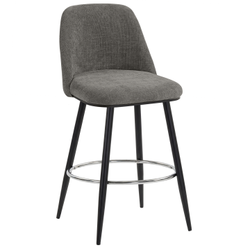 TINA | Hotel Barhocker | Textil/Stoff | Grau | Drehfunktion