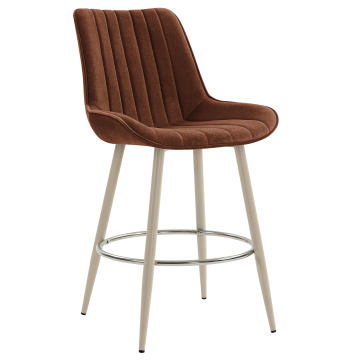 EMILY | Hotel Barhocker | Samt | Rot Bronze