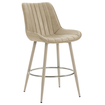 EMILY | Hotel Barhocker | Leder | Beige