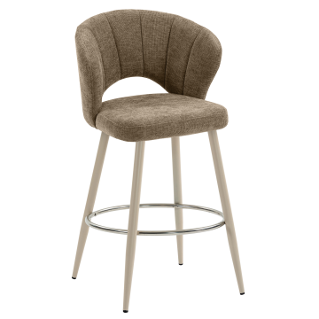 JOHANNA | Hotel Barhocker | Stoff/Textil | Taupe