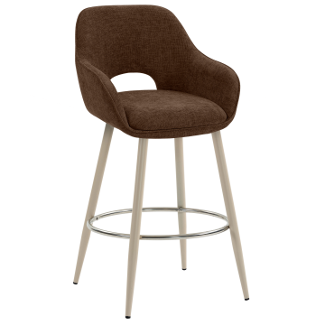 KATARINA | Hotel Barhocker | Stoff/Textil | Braun