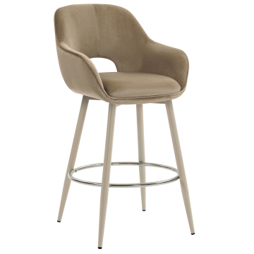 KATARINA | Hotel Barhocker | Samt | Taupe