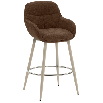 LEANO | Hotel Barhocker | Stoff/Textil | Braun