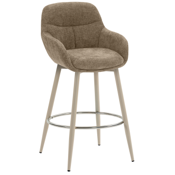 LEANO | Hotel Barhocker | Stoff/Textil | Taupe