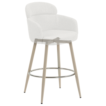 SELINA | Hotel Barhocker | Teddystoff | Creme