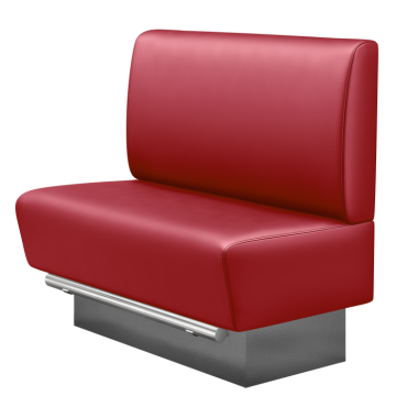 DenverE | Gastro Hochbank | B:H 140 x 126 cm | Rot | Glatt | Leder