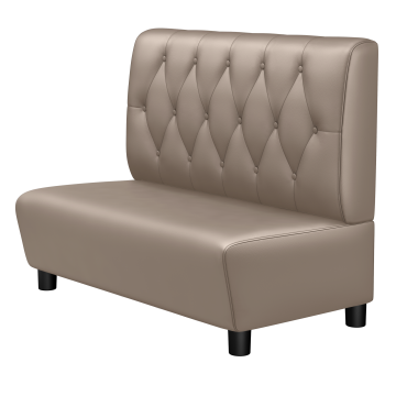 DenverF | Gastro Lounge Bank | B:H 200 x 94 cm | Taupe | Chesterfield Raute | Leder