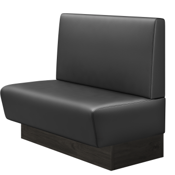 DENVER BIG | Gastrobank | B:H 100 x 103 cm | Schwarz | Glatt/ Eckig | Leder