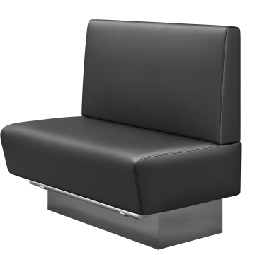 DENVER BIG | Gastro Hochbank | B:H 100 x 136 cm | Schwarz | Glatt | Leder