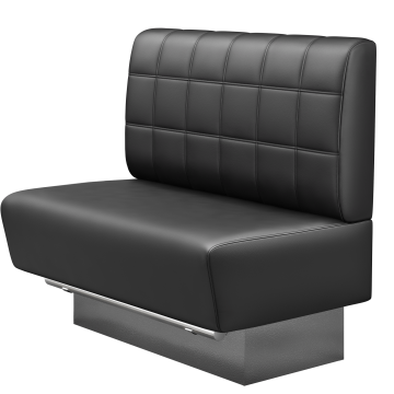 DENVER BIG | Gastro Hochbank | B:H 100 x 126 cm | Schwarz | Blocks | Leder