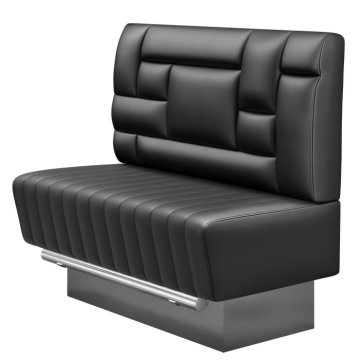 MATILDA | Gastro Hochbank | B:H 100 x 126 cm | Schwarz | Tetris Design | Leder