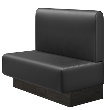MELISSA | Gastrobank | B:H 100 x 103 cm | Schwarz | Glatt/ Rund | Leder