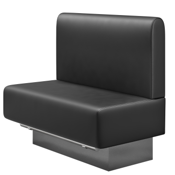MELISSA | Gastro Hochbank | B:H 100 x 136 cm | Schwarz | Glatt/ Rund | Leder