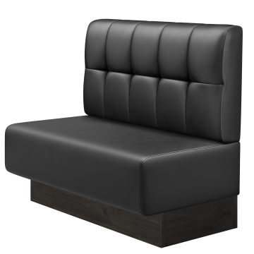 MELISSA | Gastrobank | B:H 100 x 103 cm | Schwarz | Button | Leder