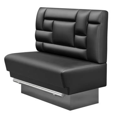 TATJANA | Gastro Hochbank | B:H 100 x 126 cm | Schwarz | Tetris Design | Leder