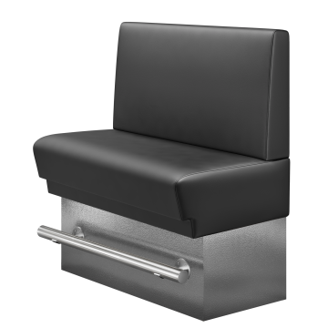 TATJANA | Gastro Hochbank | B:H 100 x 136 cm | Schwarz | Glatt | Leder