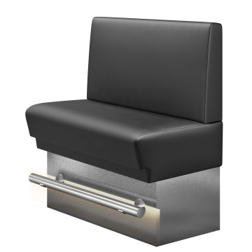 TATJANA | Gastro Hochbank | B:H 100 x 136 cm | Schwarz | Glatt | Leder | LED